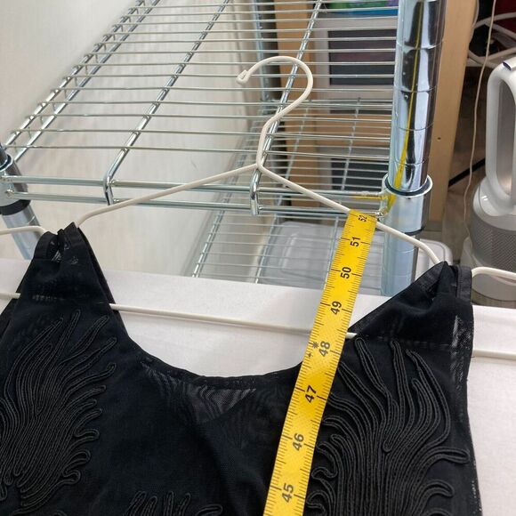 Flora Nikrooz Women’s Black Embroidered Floral Long Whimsigoth Nightgown Size M - Picture 3 of 11